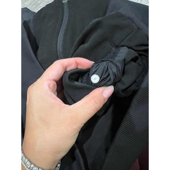 Lululemon Athletica Black Bomber Jacket Reversible Size 10 - Picture 3 of 12
